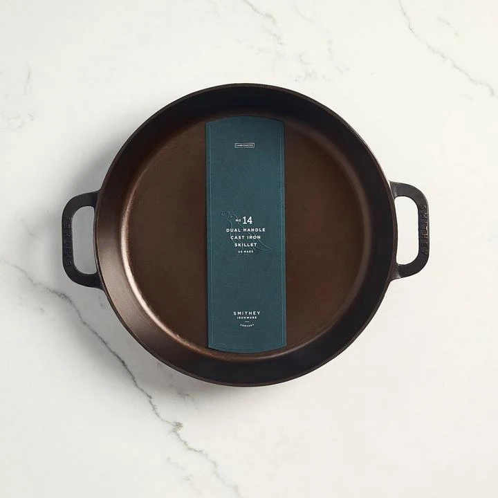 Smithey Ironware No. 14 Dual Handle Cast Iron Skillet