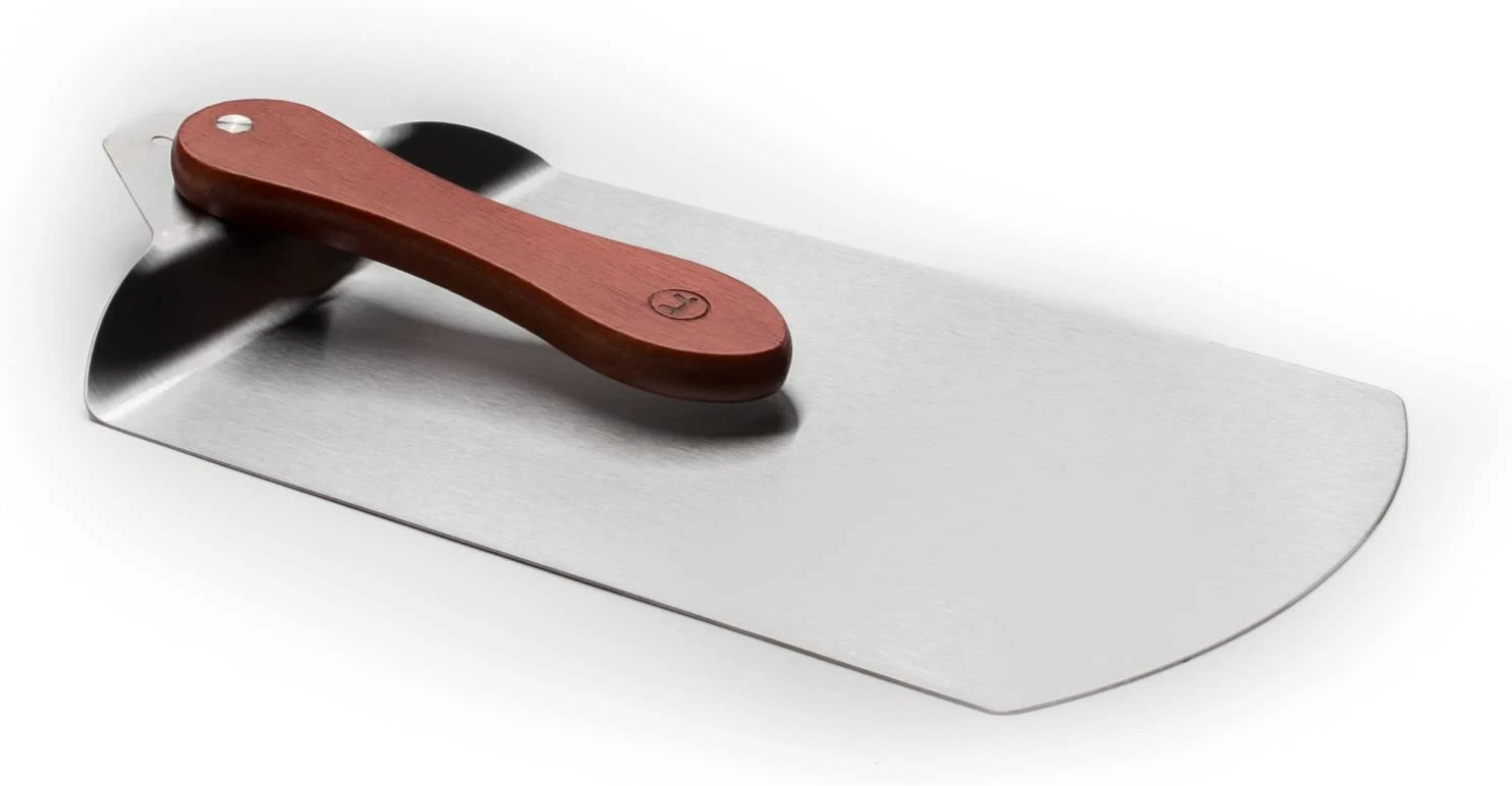 Outset Stainless Steel Pizza Peel With Folding Rosewood Handle - Image 2