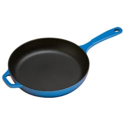 Lodge Enamel 11 Inch Blue Skillet, Interior Matte Black Enamel