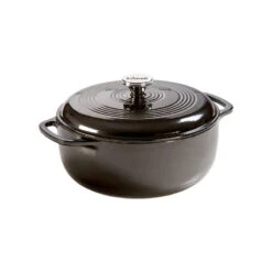 Lodge 6 Quart Enameled Dutch Oven, Midnight Chrome